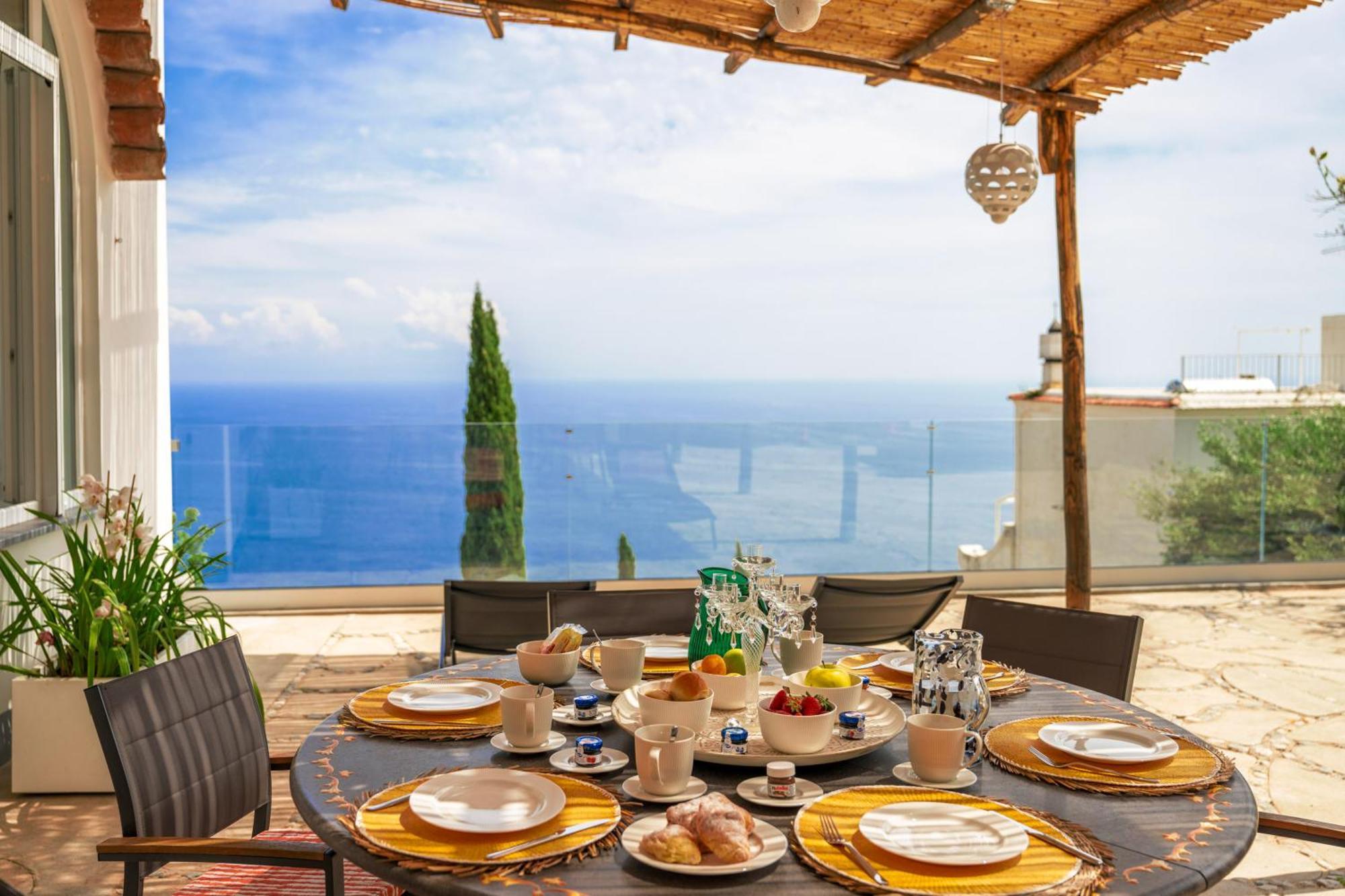 Villa Mimina - Exclusive Villa With Garden, Jacuzzi And Sea View Praiano Zewnętrze zdjęcie